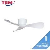 Alpha Alkova MILI-3B/42 LED HG MATT WHITE Ceiling Fan 42" 3 Blades Matt White