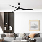 Alpha Alkova MONTI-3B/72 MATT BLACK Ceiling Fan 72" 3 Blades Matt Black