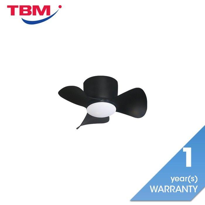Alpha Alkova MILI-3B/22 LED HG MATT BLACK Ceiling Fan 22" 3 Blades Matt Black