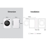 LG FB1208S6W 8kg Front Load Washer With 6 Motion Inverter Direct Drive