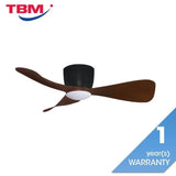 Alpha Alkova MILI-3B/42 LED HG WALNUT/MB Ceiling Fan 42" 3 Blades Walnut Matt Black