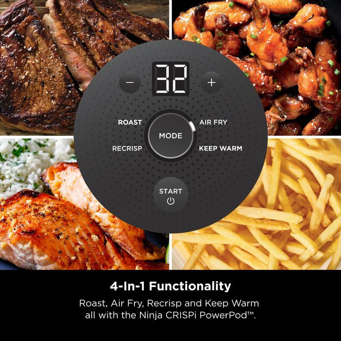 Ninja FN101SMSGFOC Air Fryer Crispi Soft Sage + Medium Batch Container