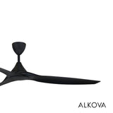 Alpha Alkova MONTI-3B/72 MATT BLACK Ceiling Fan 72" 3 Blades Matt Black