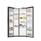 Haier G630L Side By Side Fridge Twin Inverter Multi Air Flow Metal Gemstone Blue