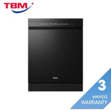 Haier Freestanding Dishwasher Black Glass Dark Grey