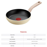 Tefal G167S295 Frypan 20cm Ceramic Non Stick Coating + Wokpan 28cm Ceramic Safe Non-Stick Daisy 2-Piexe Cookware Set