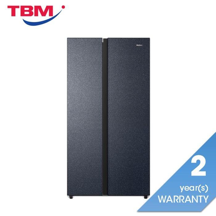 Haier G630L Side By Side Fridge Twin Inverter Multi Air Flow Metal Gemstone Blue