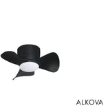 Alpha Alkova MILI-3B/22 LED HG MATT BLACK Ceiling Fan 22" 3 Blades Matt Black