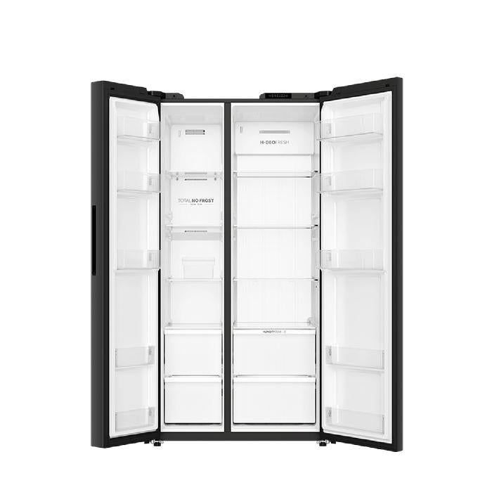 Haier G630L Side By Side Fridge Twin Inverter Multi Air Flow Metal Gemstone Blue