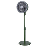 TBM Online green 10-inch 5-blade stand fan with adjustable height and oscillation for powerful cooling.