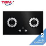 Electrolux EHG7224BF 78cm 300 Series Built-In Gas Hob With 2 Cooking Zones