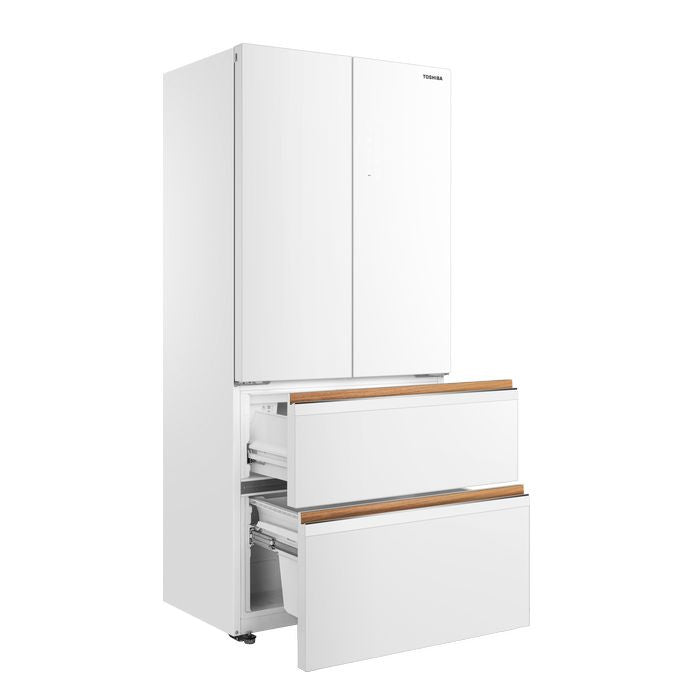 Toshiba GR-RF690WI-PGY(67) 4 Doors Japandi Fridge 580L Fuji White