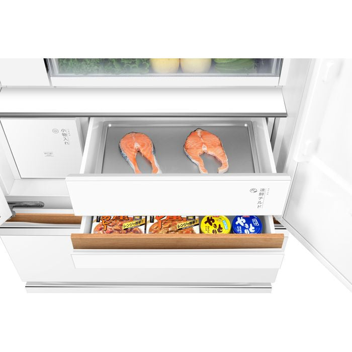 Toshiba GR-RF690WI-PGY(67) 4 Doors Japandi Fridge 580L Fuji White