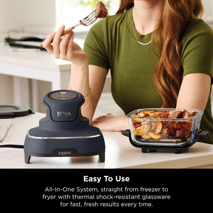 Ninja FN101SMGYFOC Air Fryer Crispi Cyberspace + Medium Batch Container