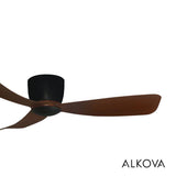 Alpha Alkova MILI-3B/52 LED HG WALNUT/MB Ceiling Fan 52" 3 Blades Walnut Matt Black