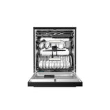 Haier Freestanding Dishwasher Black Glass Dark Grey