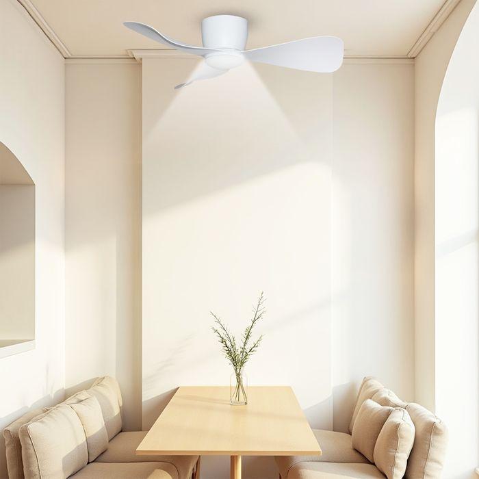 Alpha Alkova MILI-3B/42 LED HG MATT WHITE Ceiling Fan 42" 3 Blades Matt White