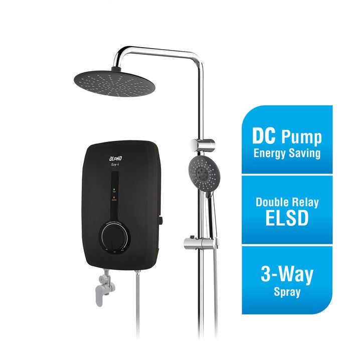 Alpha EZY-I RAINSHOWER MATT BLACK Rainshower DC Pump Matt Black