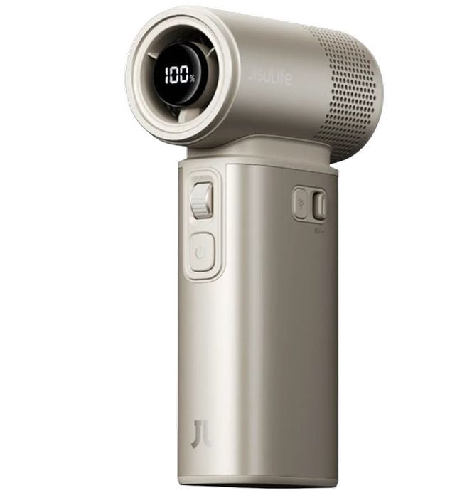 JisuLife Ultra2 Handheld Fan 9000mAh 25H Battery Life 43000RPM [Dark Grey / Light Brown]