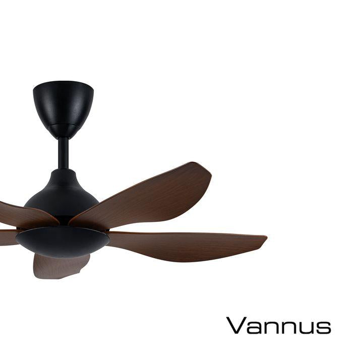 Alpha Vannus SENI-5B/40 WALNUT/MB Ceiling Fan 40" 5 Blades Walnut