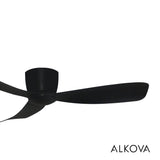 Alpha Alkova MILI-3B/52 LED HG MATT BLACK Ceiling Fan 52" 3 Blades Matt Black
