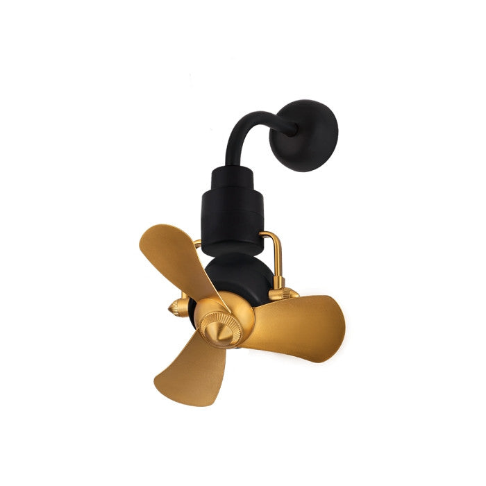 Alkova KONA 3B/16 MAJESTIC GOLD/MB 16" Ceiling Fan 3 Blades 8 Speeds Majestic Matt Black