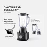 Panasonic MX-EP5172KSK 1.5L Blender Twin Jar Wet & Dry Mil Stainless Steel Blades Black
