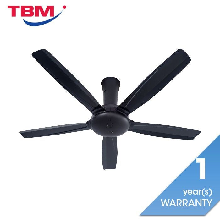 [CLEARANCE][Display Set] Panasonic F-M14DZVBKH Ceiling Fan Bayu5 5 Blade Black