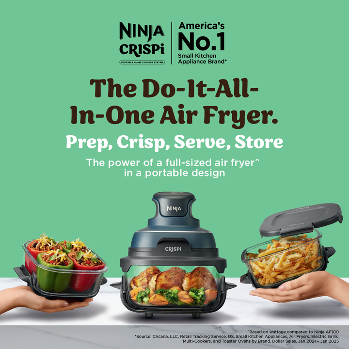 Ninja FN101SMGYFOC Air Fryer Crispi Cyberspace + Medium Batch Container