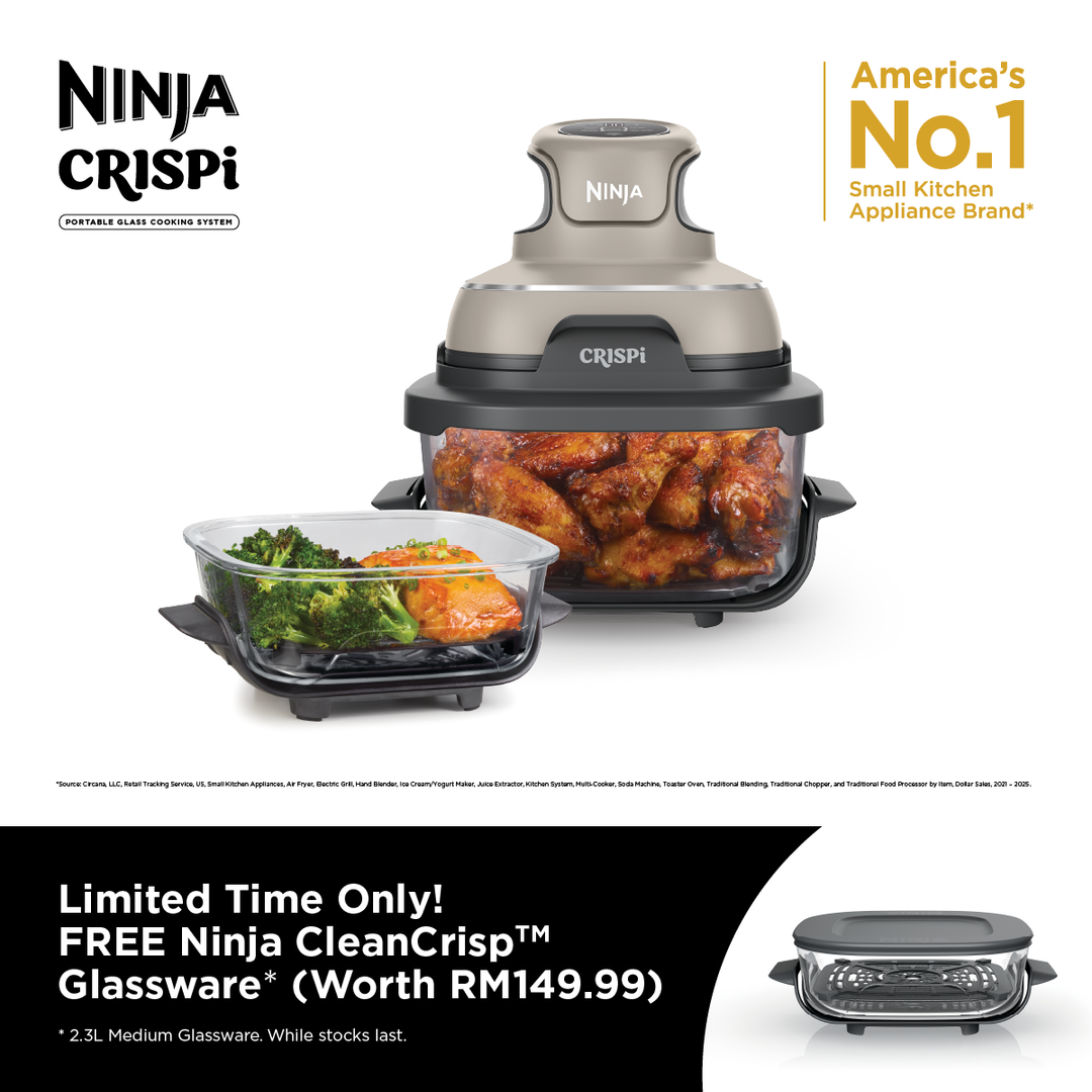 Ninja FN101SMSTFOC Air Fryer Crispi Stone + Medium Batch Container