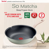 Tefal G17964 Cookware SO Matcha Deep Frypan 24cm