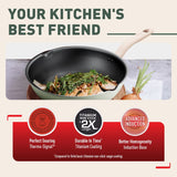 Tefal G17964 Cookware SO Matcha Deep Frypan 24cm