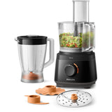 Philips HR7320/11 Food Processor 700W, 2-In-1 Disc, 19 Functions (Black)