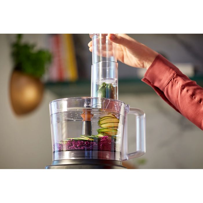 Philips HR7320/11 Food Processor 700W, 2-In-1 Disc, 19 Functions (Black)