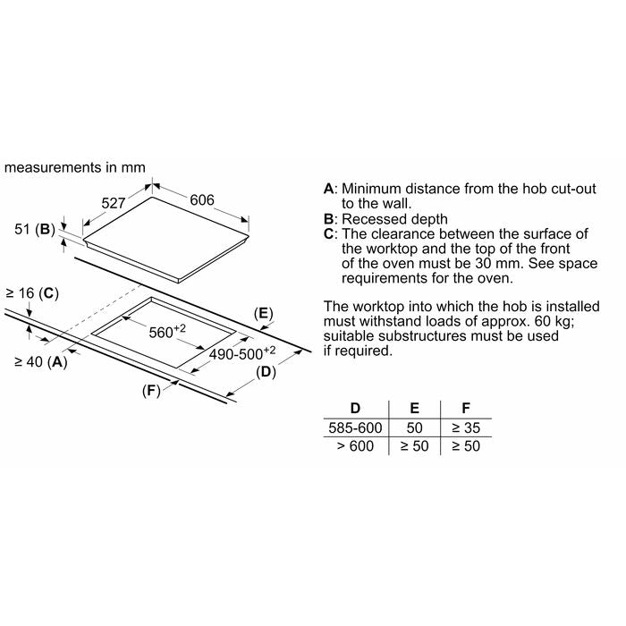 Bosch PXE675DC1E Electric Hobs 60Cm Induction Ceramic Hob 3 Zones