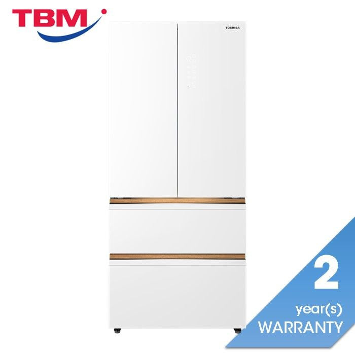 Toshiba GR-RF690WI-PGY(67) 4 Doors Japandi Fridge 580L Fuji White