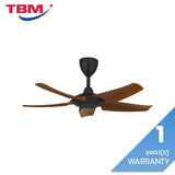 Alpha Cosa CX20-5B/40 WALNUT/MB Ceiling Fan 40" 5 Blades DC Motor Walnut/MB