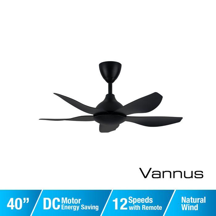 Alpha Vannus SENI-5B/40 MATT BLACK Ceiling Fan 40" 5 Blades Matt Black