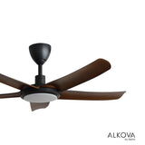 Alkova PAZION G2 5B/40 LED WALNUT/MB 40" Ceiling Fan 5 Blades LED Walnut Matt Black