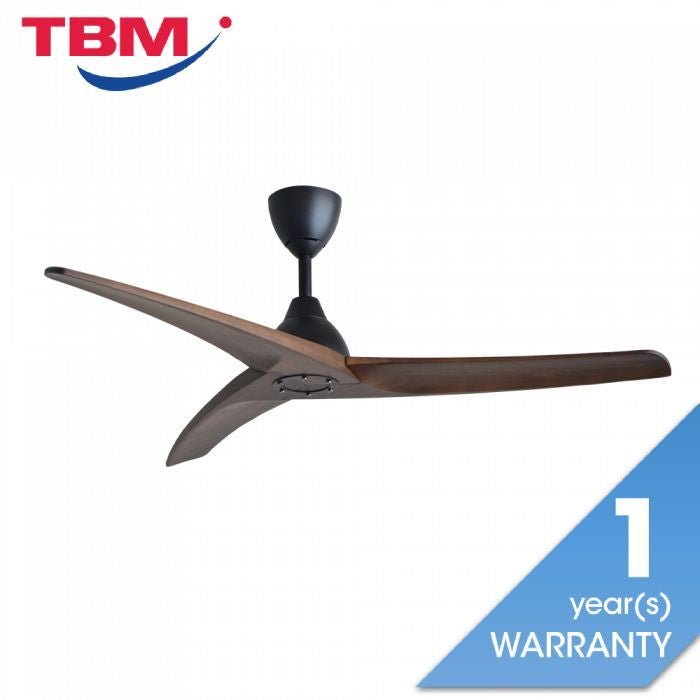 Alkova ASTA 3B/56 WALNUT MATT BLACK Ceiling Fan 56" 3 Blades Walnut Matt Black | TBM Online