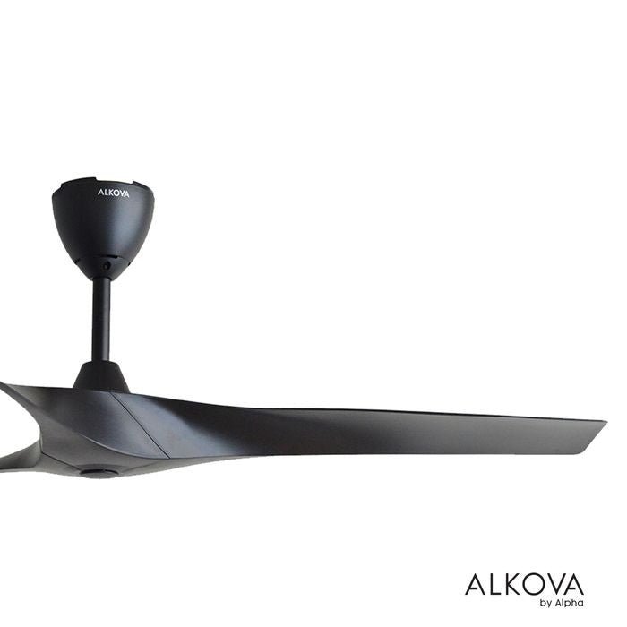 Alkova AXIS 3B/56 MATT BLACK Ceiling Fan 56" 3 Blades With Remote Matt Black | TBM Online