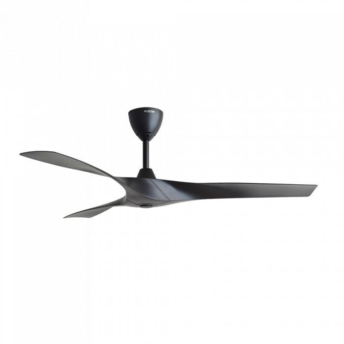 Alkova AXIS 3B/56 MATT BLACK Ceiling Fan 56" 3 Blades With Remote Matt Black | TBM Online