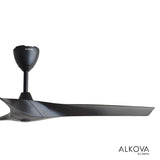 Alkova AXIS 3B/56 MATT BLACK Ceiling Fan 56" 3 Blades With Remote Matt Black | TBM Online