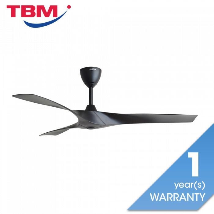 Alkova AXIS 3B/56 MATT BLACK Ceiling Fan 56" 3 Blades With Remote Matt Black | TBM Online