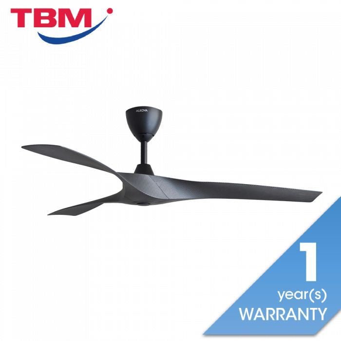 Alkova AXIS 3B/56 MATT BLACK/CARBON FIBER Ceiling Fan 56" 3 Blades with Remote Matt Black/Carbon Fiber | TBM Online