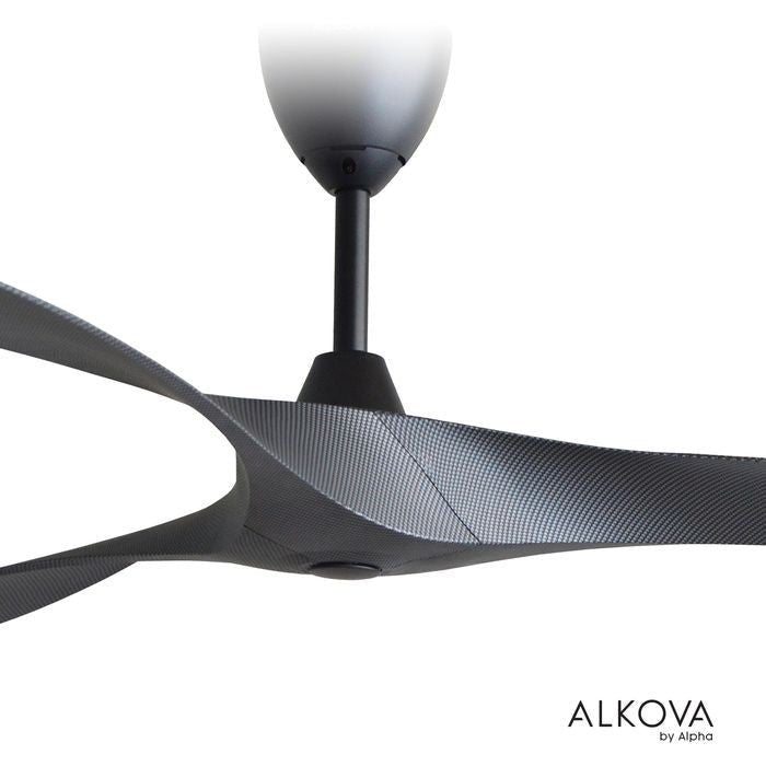 Alkova AXIS 3B/56 MATT BLACK/CARBON FIBER Ceiling Fan 56" 3 Blades with Remote Matt Black/Carbon Fiber | TBM Online