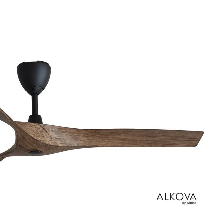 Alkova AXIS 3B/56 OAK/MB Ceiling Fan 56" 3 Blades with Remote Oak Matt Black | TBM Online
