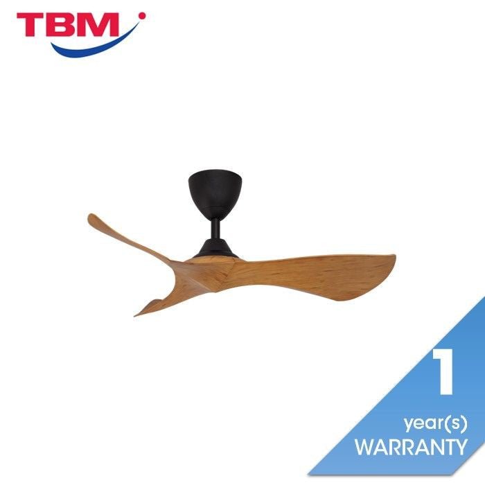 Alkova KOKO G2 3B/40 CARAMEL/MB Ceiling Fan 3 Blades 40 Inch Caramel Matt Black | TBM Online