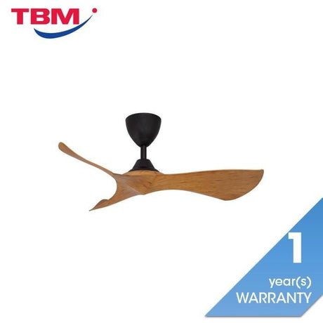 Alkova KOKO G2 3B/40 CARAMEL/MB Ceiling Fan 3 Blades 40 Inch Caramel Matt Black | TBM Online