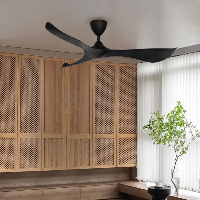 Alkova KOKO G2 3B/56 MATT BLACK Ceiling Fan 3 Blades 56 Inch Matt Black | TBM Online